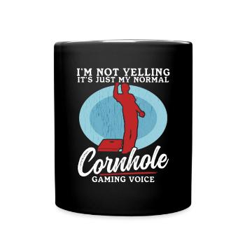 Cornhole Player Blind Hole Bean Bag Cadeau - Mug uni - noir - Devant
