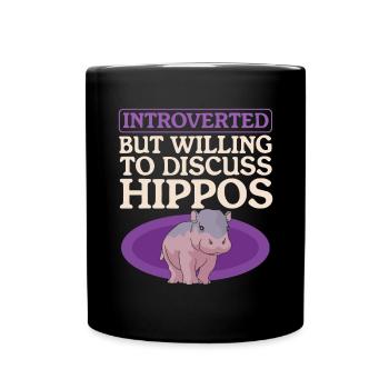 Bébé hippopotame | Hippopotames Hippos Cadeau - Mug uni - noir - Devant
