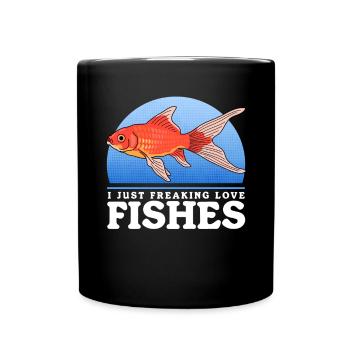 Aquarium Aquaristics Aquarist Ornamental Fish Gift - Full Colour Mug - black - Front