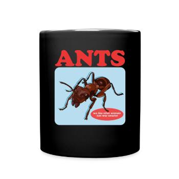 Fourmis Ferme | Cadeau Formicarium de fourmi - Mug uni - noir - Devant