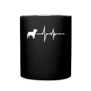 Chien Bulldog Dog Propriétaire Gechenkidee - Mug uni - noir - Devant