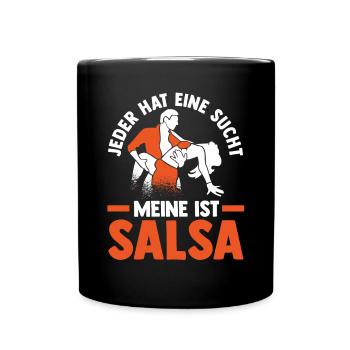 Salsa Tanz Tänzer - Tasse einfarbig - Schwarz - Vorne