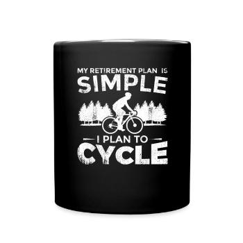 Retirement Cycling - Full Colour Mug - black - Front