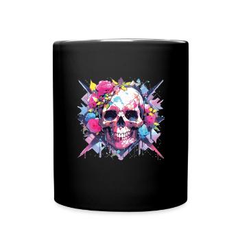 Crâne Crâne Crâne Squelette Os - Mug uni - noir - Devant