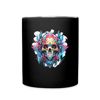 Crâne Crâne Crâne Squelette Os - Mug uni - noir - Devant