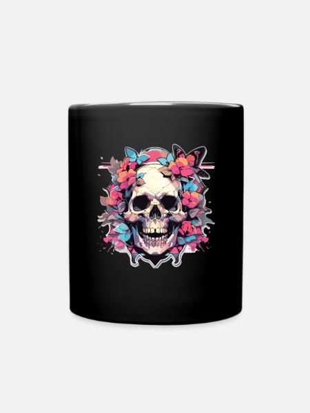 Crâne Crâne Crâne Squelette Os - Mug uni - noir