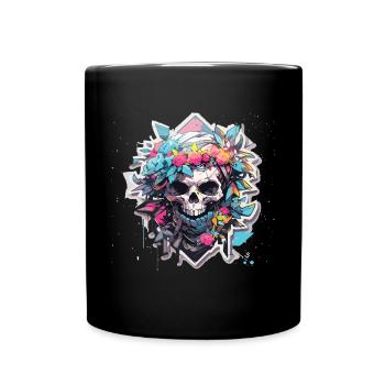 Crâne Crâne Crâne Squelette Os - Mug uni - noir - Devant