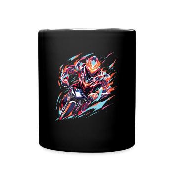 Motorcycle Motorcyclist Moped Supermoto - Full Colour Mug - black - Front