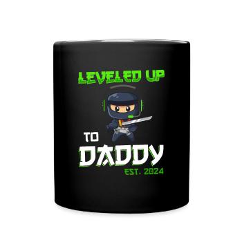 Nivelé jusqu’à papa 2024 - Mug uni - noir - Devant
