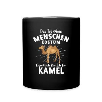 C’est mon costume humain Je suis un chameau - Mug uni - noir - Devant