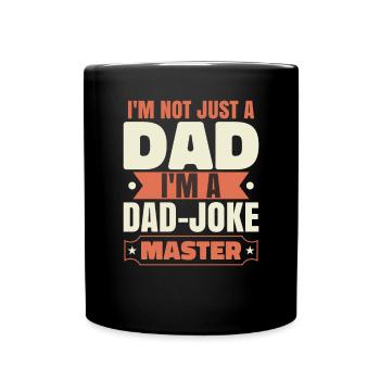 Papa Joke Master Lustiger Vatertag - Tasse einfarbig - Schwarz - Vorne