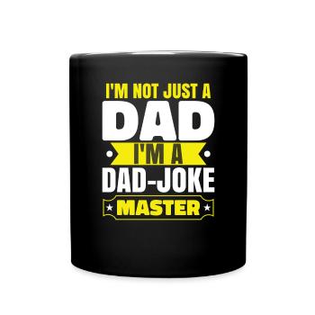Papa-Witz Meister Papa Papa Großvater Papa Witze - Tasse einfarbig - Schwarz - Vorne