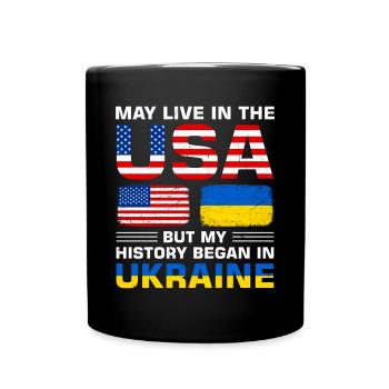 Usa-flagge Amerika Senegalesische Flagge - Tasse einfarbig - Schwarz - Vorne