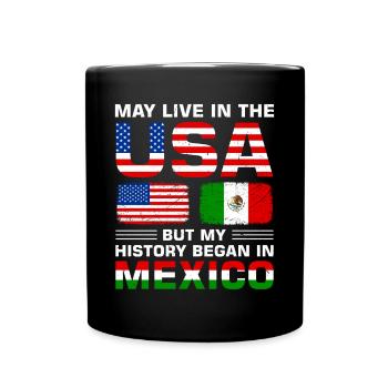 Usa-flagge Amerika Senegalesische Flagge - Tasse einfarbig - Schwarz - Vorne