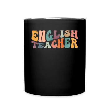 Groovy Englischlehrerin Grammatik Literaturunterri - Tasse einfarbig - Schwarz - Vorne