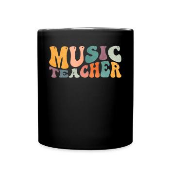 Groovy Music Teacher Leçons de musicien - Mug uni - noir - Devant