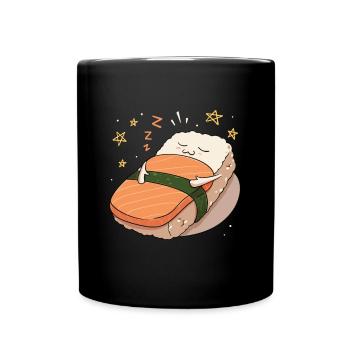 Japanisches Essen Ich liebe Sushi-Liebhaber Nigiri - Tasse einfarbig - Schwarz - Vorne