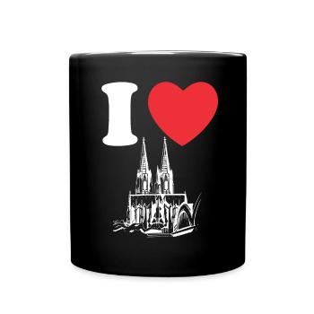 J’aime Cologne J’aime Cologne Cologne Allemagne Cologne - Mug uni - noir - Devant