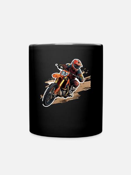 Motocross - Tasse einfarbig - Schwarz
