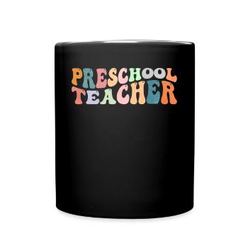 Groovy Enseignant préscolaire Enseignement de la maternelle - Mug uni - noir - Devant