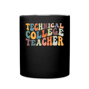 Groovy Lehrer der Technischen Hochschule - Tasse einfarbig - Schwarz - Vorne
