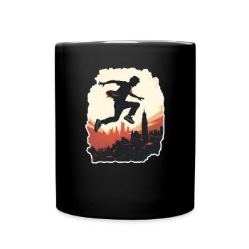 Parkour Freerunning - Tasse einfarbig - Schwarz - Vorne