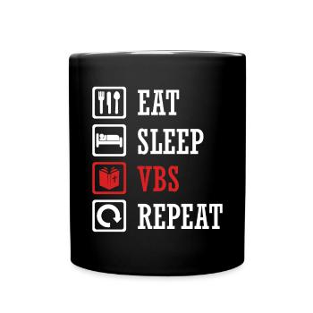Eat Sleep Vbs Repeat Vacation Bible School Crew - Mug uni - noir - Devant
