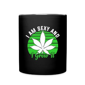 Grower, Cannabis, Marijuana, Weed, Weed, - Full Colour Mug - black - Front