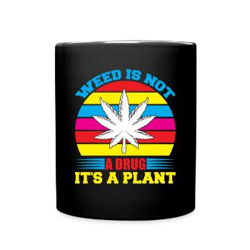 Cannabis Marijuana Weed Smoking - Full Colour Mug - black - Front