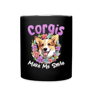 Welsh Corgi Pembroke Dog Breed Pet - Mug uni - noir - Devant