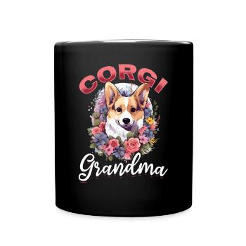 Welsh Corgi Pembroke Dog Breed Pet - Corgi Grandma - Mug uni - noir - Devant