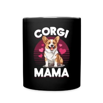 Welsh Corgi Pembroke Dog Breed Pet - Corgi Mama - Mug uni - noir - Devant