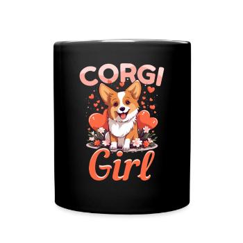 Welsh Corgi Pembroke Dog Breed Pet - Corgi Girl - Mug uni - noir - Devant