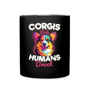 Welsh Corgi Pembroke Dog Breed Pet Corgis - Mug uni - noir - Devant