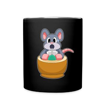 Maus Sekretärin Getränk Büro - Tasse einfarbig - Schwarz - Vorne