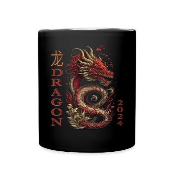 Nouvel An lunaire du Dragon 2024 - Mug uni - noir - Devant