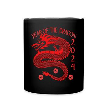 Nouvel An lunaire du Dragon 2024 - Mug uni - noir - Devant