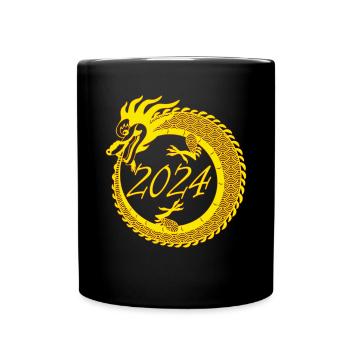 Nouvel An lunaire du Dragon 2024 - Mug uni - noir - Devant