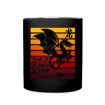 Nouvel An lunaire du Dragon 2024 - Mug uni - noir - Devant