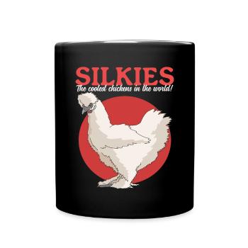 Silk Chicken Silkie Chicken Silk Chickens Cadeau - Mug uni - noir - Devant
