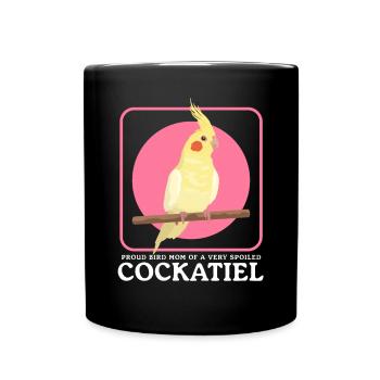 Cockatiel Maman Propriétaire Oiseau Cadeau Oiseau - Mug uni - noir - Devant