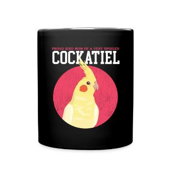 Maman perruche | Cadeau du propriétaire d’oiseau - Mug uni - noir - Devant