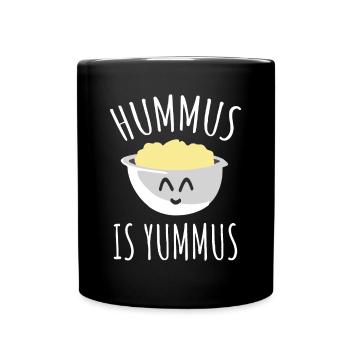 Le houmous est délicieux - Végétalien - Mug uni - noir - Devant