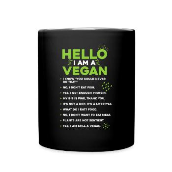 Be Kind To Every Kind Women Girls Vegetarian - Full Colour Mug - black - Front