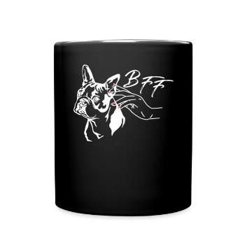 Chien Bulldog Dog Propriétaire Gechenkidee - Mug uni - noir - Devant