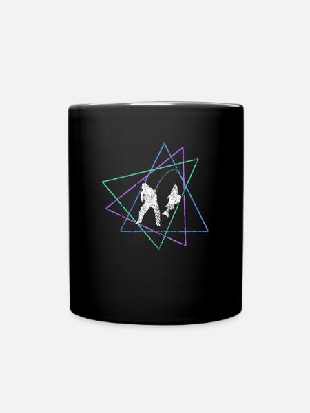 Angeln - Tasse einfarbig - Schwarz