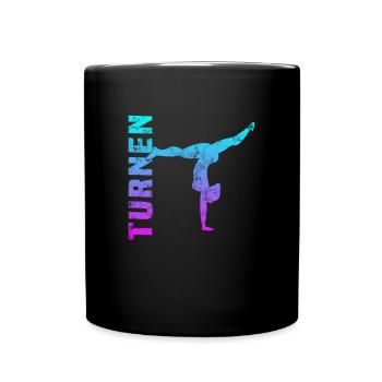 Turnen - Tasse einfarbig - Schwarz - Vorne