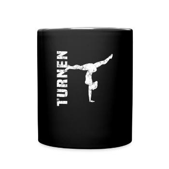Turnen - Tasse einfarbig - Schwarz - Vorne