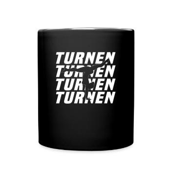 Turnen - Tasse einfarbig - Schwarz - Vorne