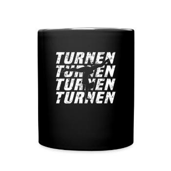 Turnen - Tasse einfarbig - Schwarz - Vorne
